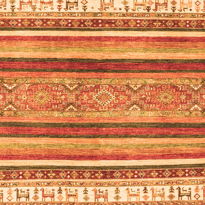 Machine Washable Abstract Orange Modern Area Rugs, wshabs2377org