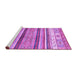 Sideview of Machine Washable Abstract Purple Modern Area Rugs, wshabs2377pur