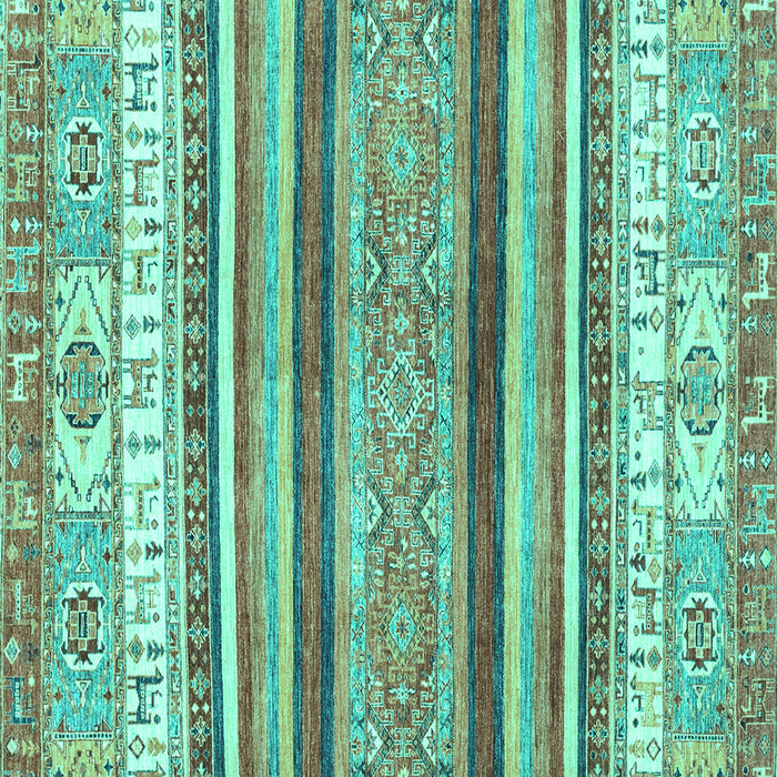 Square Abstract Turquoise Modern Rug, abs2377turq