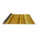 Sideview of Abstract Yellow Modern Rug, abs2377yw