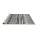 Sideview of Machine Washable Abstract Gray Modern Rug, wshabs2377gry