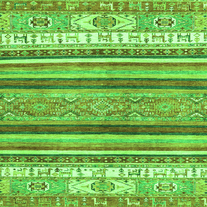 Square Abstract Green Modern Rug, abs2377grn