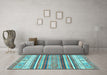 Machine Washable Abstract Light Blue Modern Rug in a Living Room, wshabs2377lblu