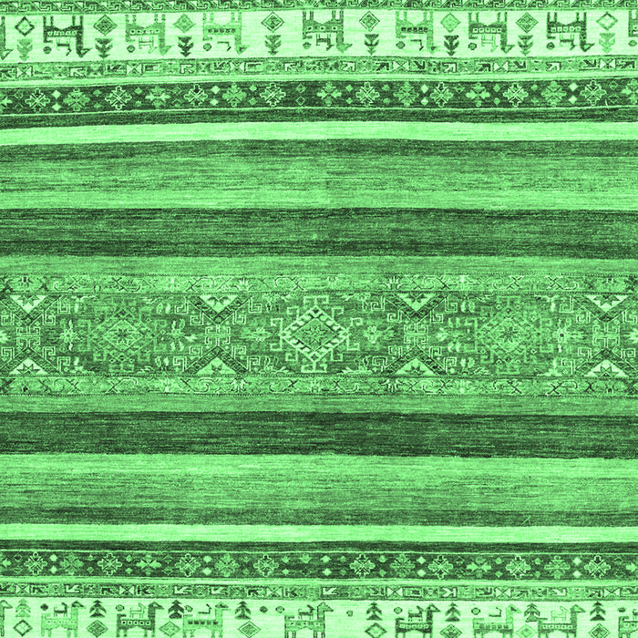 Machine Washable Abstract Emerald Green Modern Area Rugs, wshabs2377emgrn