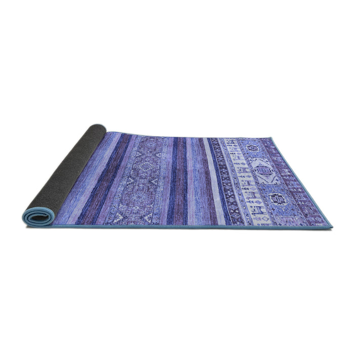 Sideview of Abstract Blue Modern Rug, abs2377blu