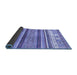 Sideview of Abstract Blue Modern Rug, abs2377blu