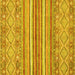 Square Abstract Yellow Modern Rug, abs2378yw