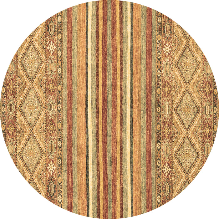 Round Machine Washable Abstract Brown Modern Rug, wshabs2378brn
