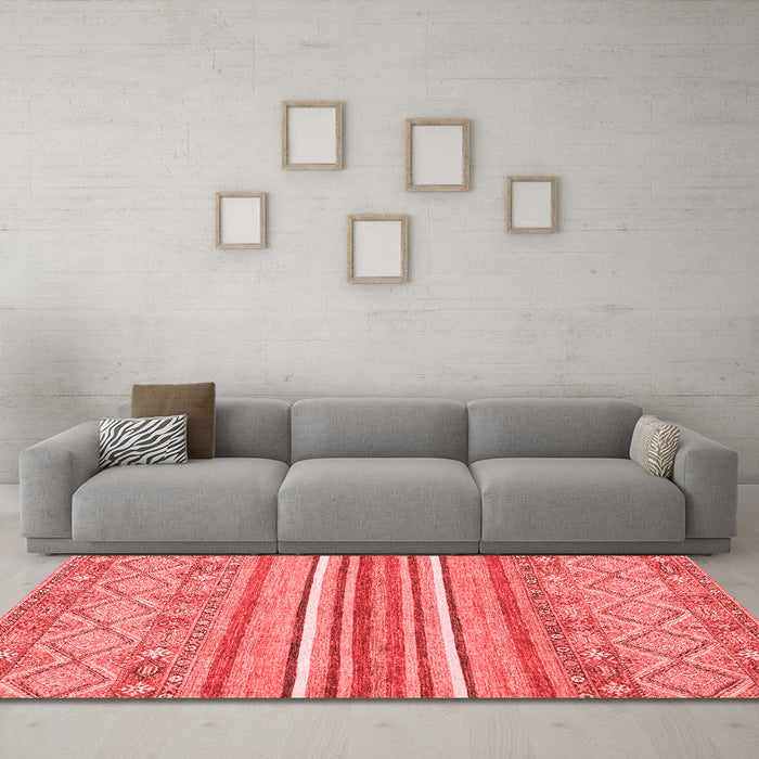 Modern Red Washable Rugs