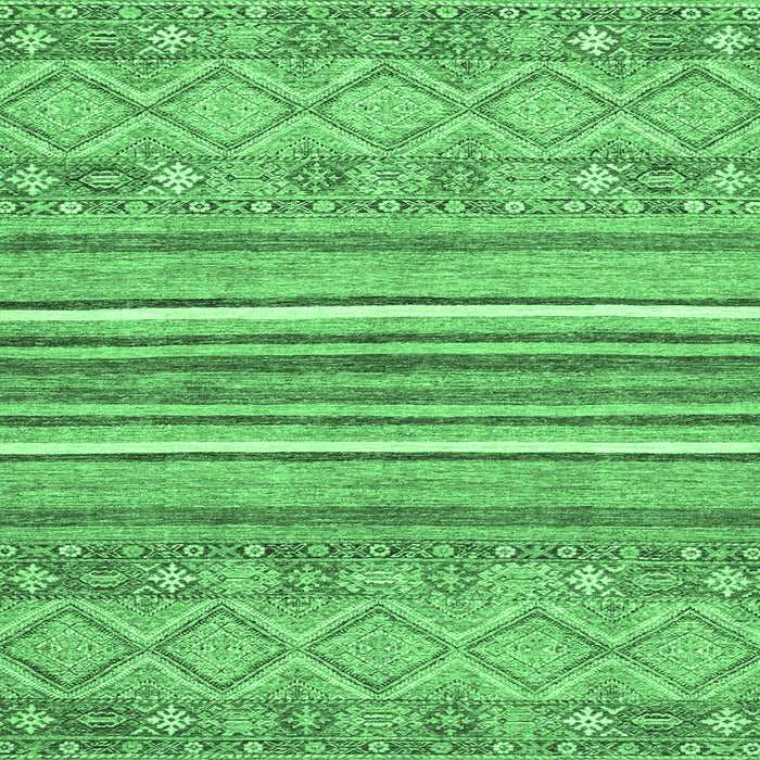 Square Abstract Emerald Green Modern Rug, abs2378emgrn