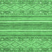 Square Abstract Emerald Green Modern Rug, abs2378emgrn