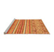 Sideview of Machine Washable Abstract Orange Modern Area Rugs, wshabs2378org