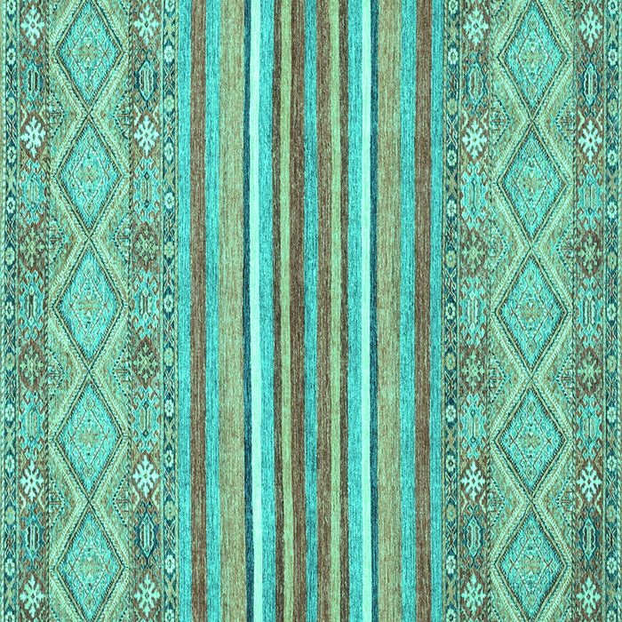 Square Abstract Turquoise Modern Rug, abs2378turq