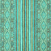 Square Abstract Turquoise Modern Rug, abs2378turq