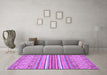 Machine Washable Abstract Purple Modern Area Rugs in a Living Room, wshabs2378pur