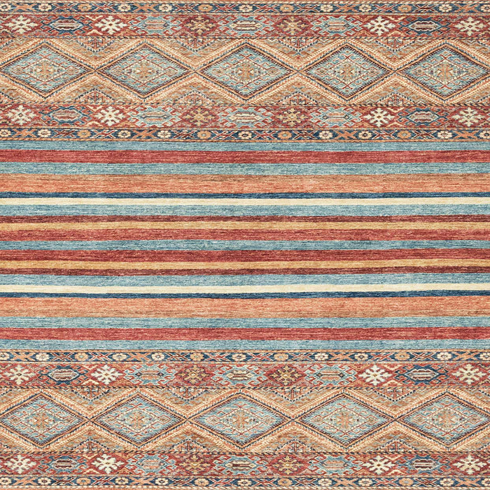 Square Abstract Tan Brown Modern Rug, abs2378