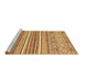 Sideview of Machine Washable Abstract Brown Modern Rug, wshabs2378brn