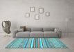 Machine Washable Abstract Light Blue Modern Rug in a Living Room, wshabs2378lblu