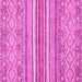 Square Machine Washable Abstract Pink Modern Rug, wshabs2378pnk