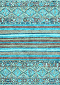 Abstract Light Blue Modern Rug, abs2378lblu