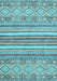 Abstract Light Blue Modern Rug, abs2378lblu