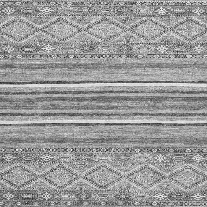 Square Machine Washable Abstract Gray Modern Rug, wshabs2378gry
