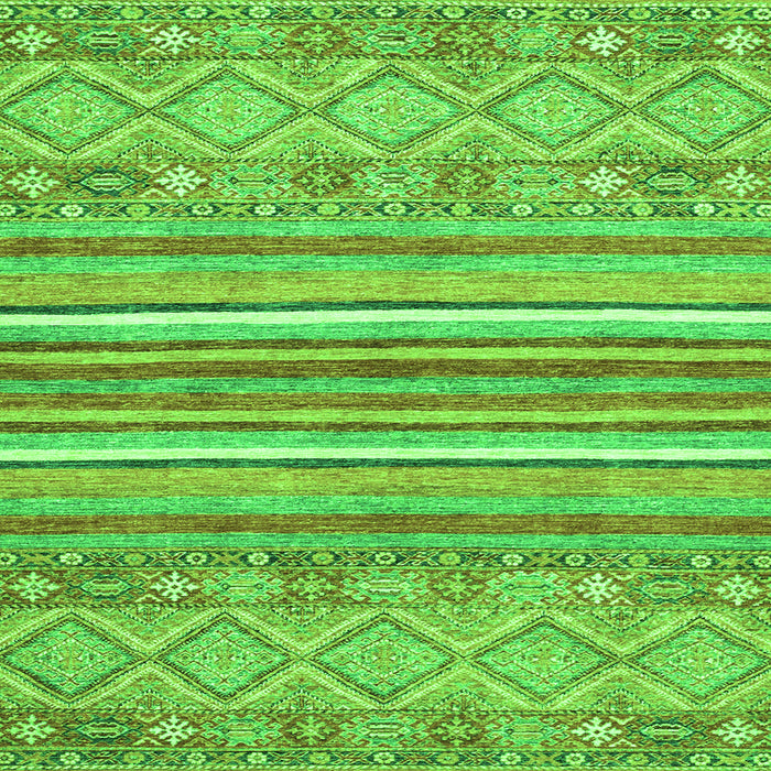 Square Machine Washable Abstract Green Modern Area Rugs, wshabs2378grn