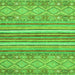 Square Machine Washable Abstract Green Modern Area Rugs, wshabs2378grn