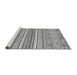 Sideview of Machine Washable Abstract Gray Modern Rug, wshabs2378gry