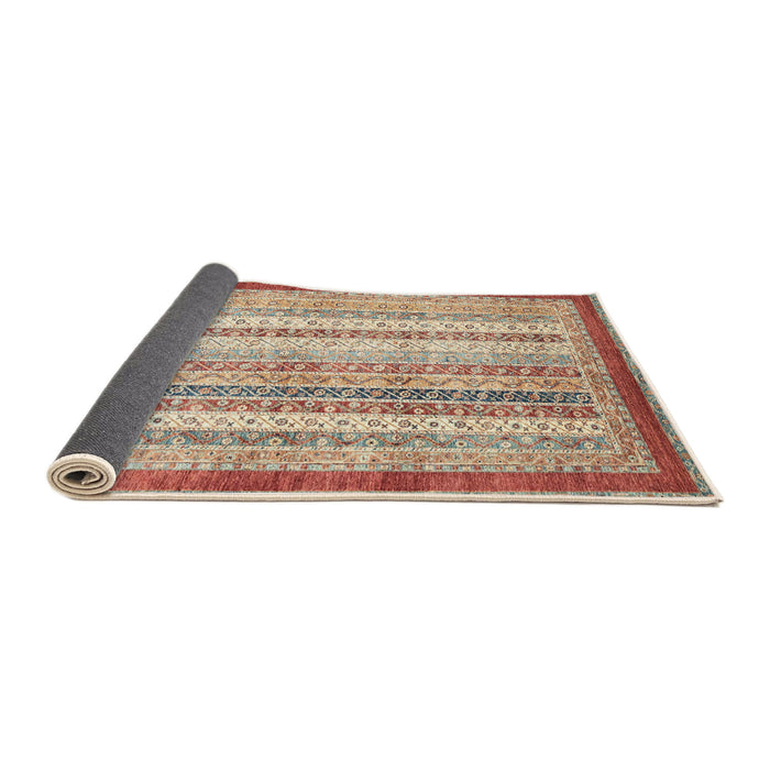 Sideview of Abstract Chestnut Red Modern Rug, abs2379