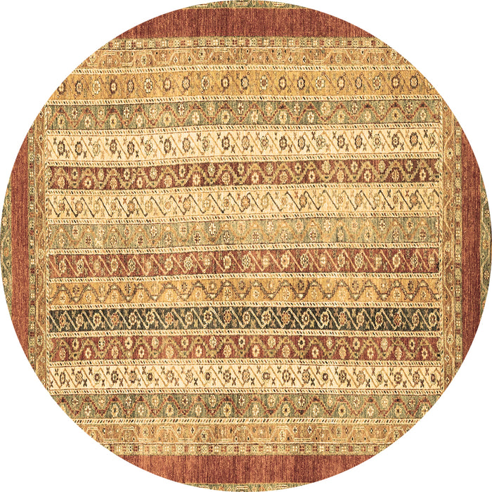 Round Machine Washable Abstract Brown Modern Rug, wshabs2379brn
