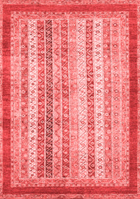 Abstract Red Modern Rug, abs2379red