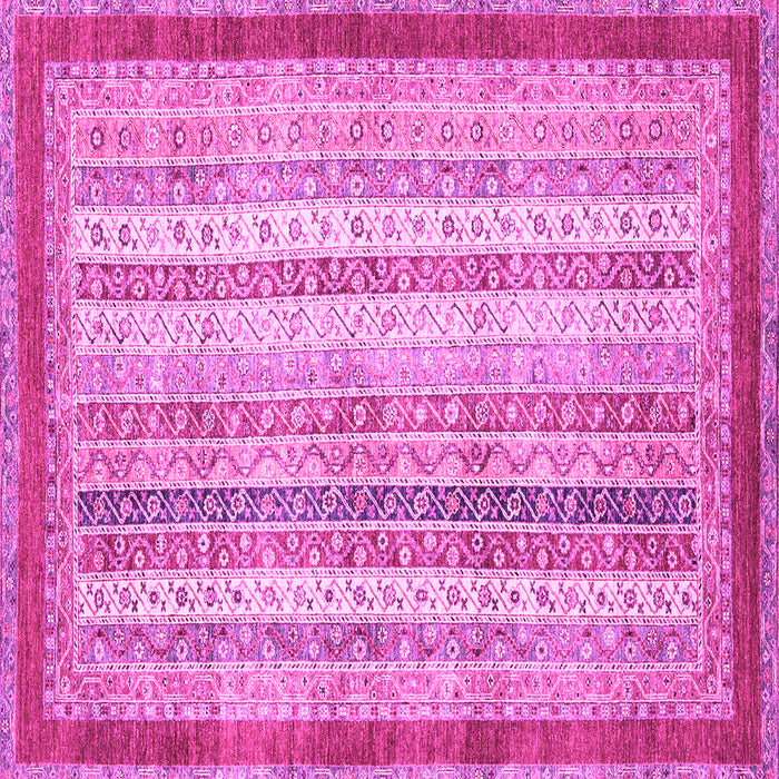 Square Machine Washable Abstract Pink Modern Rug, wshabs2379pnk