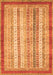 Machine Washable Abstract Orange Modern Area Rugs, wshabs2379org