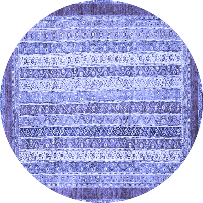 Round Machine Washable Abstract Blue Modern Rug, wshabs2379blu