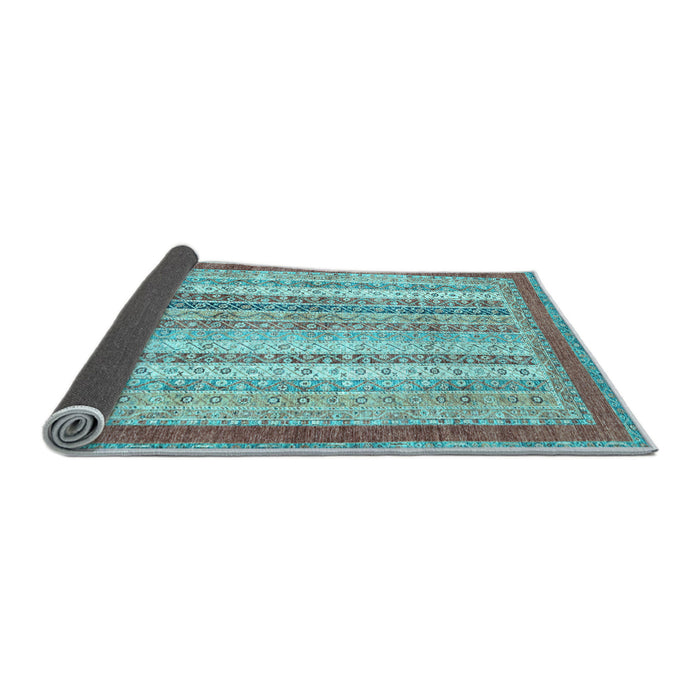 Sideview of Abstract Light Blue Modern Rug, abs2379lblu