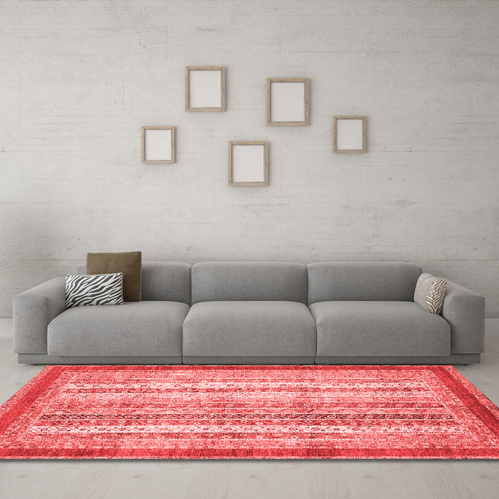 Modern Red Washable Rugs