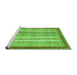 Sideview of Machine Washable Abstract Green Modern Area Rugs, wshabs2379grn