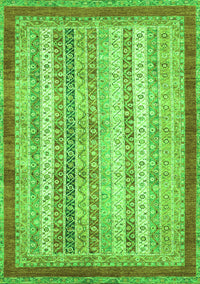 Abstract Green Modern Rug, abs2379grn