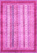 Machine Washable Abstract Pink Modern Rug, wshabs2379pnk