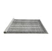 Sideview of Machine Washable Abstract Gray Modern Rug, wshabs2379gry