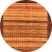 Round Abstract Orange Modern Rug, abs237org