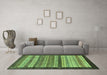 Machine Washable Abstract Turquoise Modern Area Rugs in a Living Room,, wshabs237turq