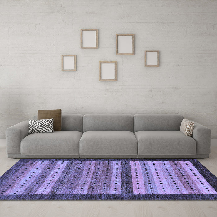 Machine Washable Abstract Blue Modern Rug in a Living Room, wshabs237blu