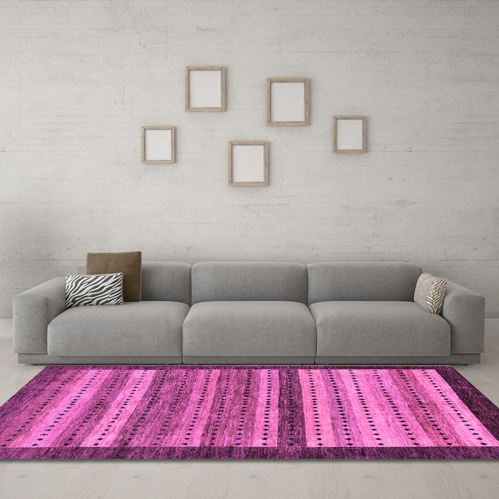Machine Washable Abstract Purple Modern Area Rugs in a Living Room, wshabs237pur