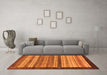 Machine Washable Abstract Orange Modern Area Rugs in a Living Room, wshabs237org