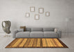 Machine Washable Abstract Brown Modern Rug in a Living Room,, wshabs237brn