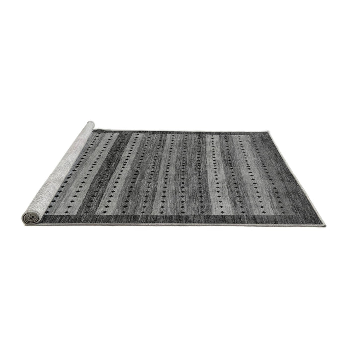 Sideview of Machine Washable Abstract Gray Modern Rug, wshabs237gry