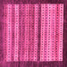 Square Machine Washable Abstract Pink Modern Rug, wshabs237pnk