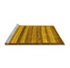 Sideview of Machine Washable Abstract Yellow Modern Rug, wshabs237yw